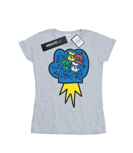 Disney Femme/Les femmes Donald Duck Pop Fist - T-shirt en coton (Gris sportif) - UTBI32296