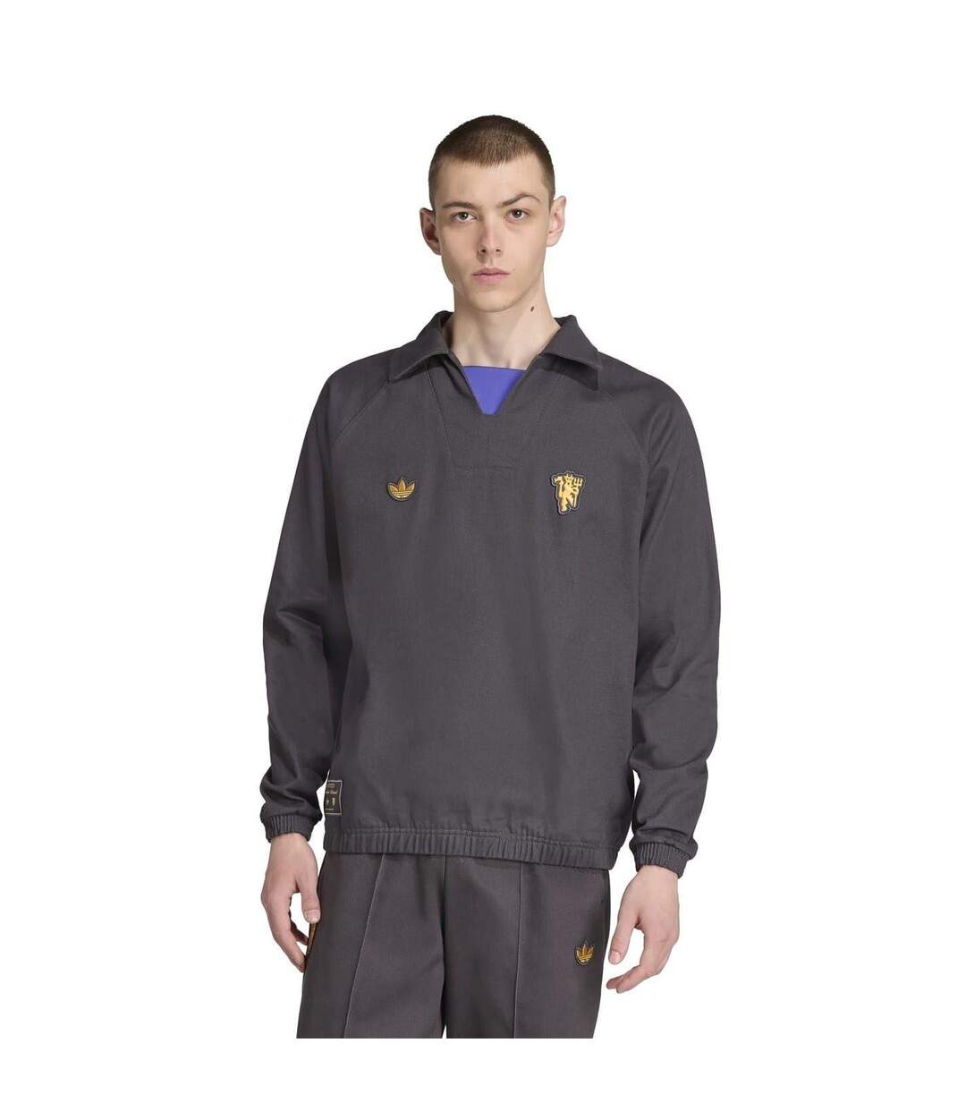 Haut D´entraînement Motif/style Manchester United Fc Terrace Icons Homme Noir Adidas-2