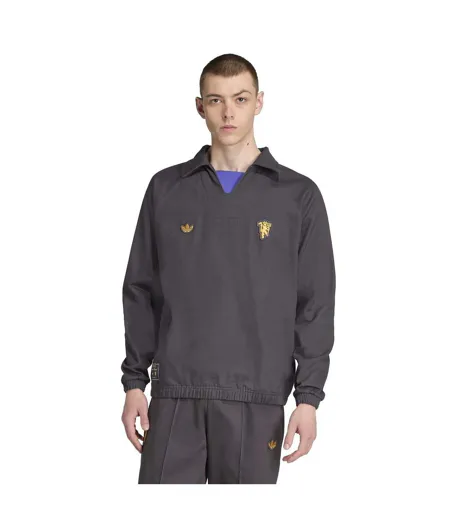 Haut D´entraînement Motif/style Manchester United Fc Terrace Icons Homme Noir Adidas