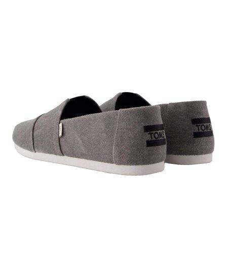 Mens Alpargata Classic Canvas Espadrilles Grey Toms