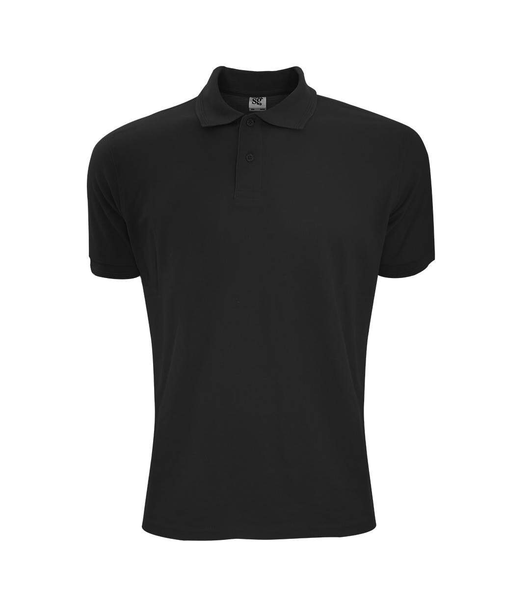 Polo À Manches Courtes Homme Noir SG-1