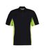 GAMEGEAR Mens Track Polycotton Pique Polo Shirt (Black/Lime)