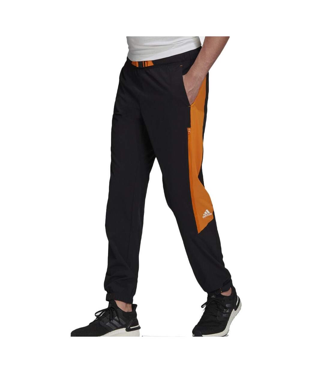 Jogging Noir/Orange Homme Adidas HE2259 - S-1