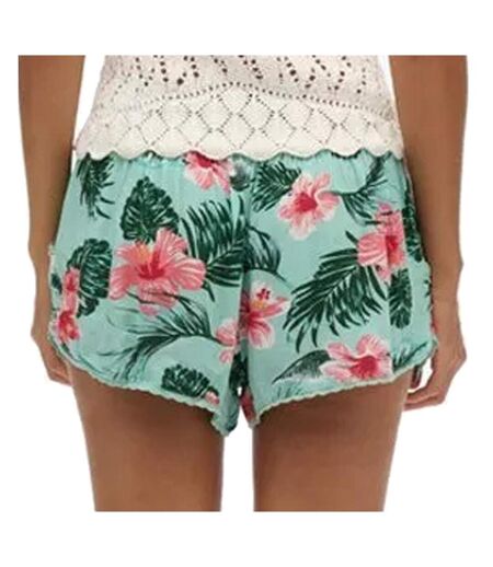 Short turquoise/rose femme superdry beach