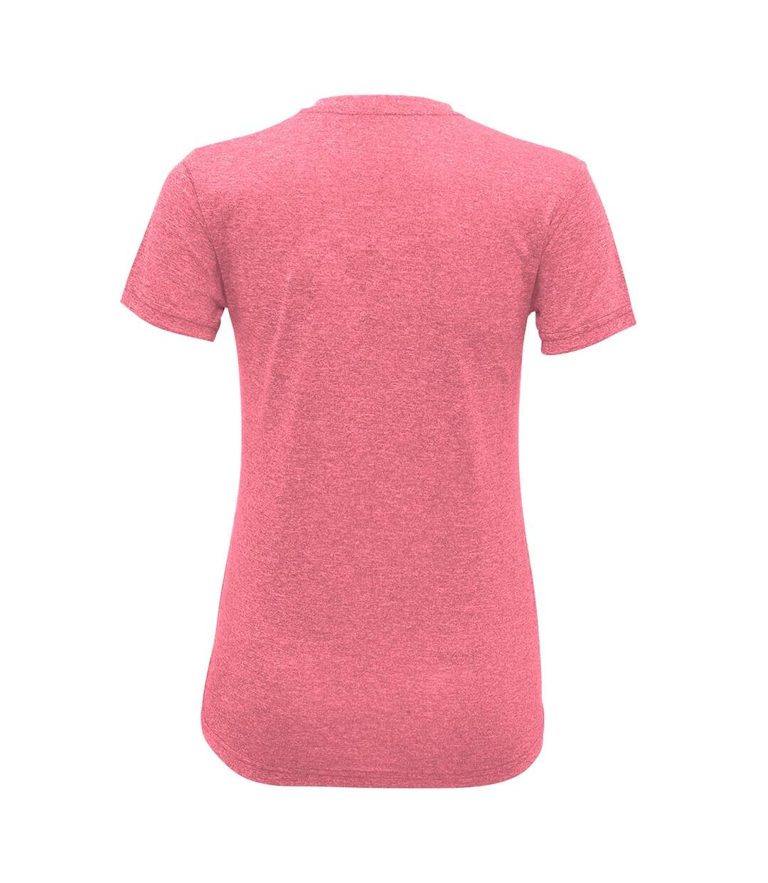 T-shirt sport femme rose chiné Tri Dri-2