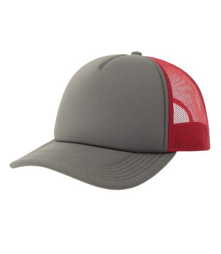 Casquette Trucker Motif/style 5 Panneaux Rapper-s Adulte Gris Foncé Bordeaux Atlantis