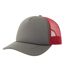 Casquette Trucker Motif/style 5 Panneaux Rapper-s Adulte Gris Foncé Bordeaux Atlantis-1