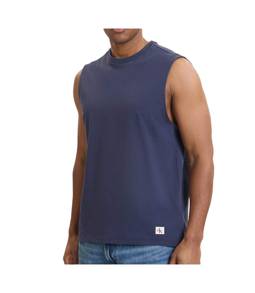 Débardeur marine homme calvin klein jeans 30s-1
