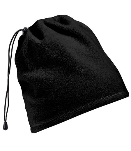 Beechfield Unisex Suprafleece™ Anti-Pilling 2in1 Winter Hat and Neck Warmer/Snood (Black)