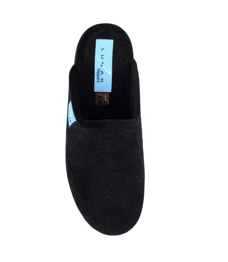 Chaussons Mules Audrey Femme Noir Lunar