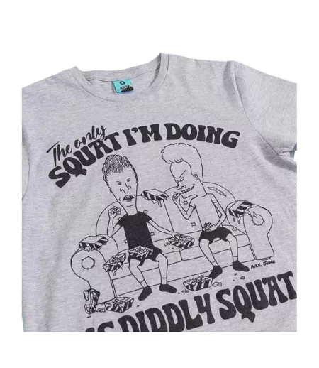 T-shirt Diddly Squat Adulte Gris Beavis & Butthead