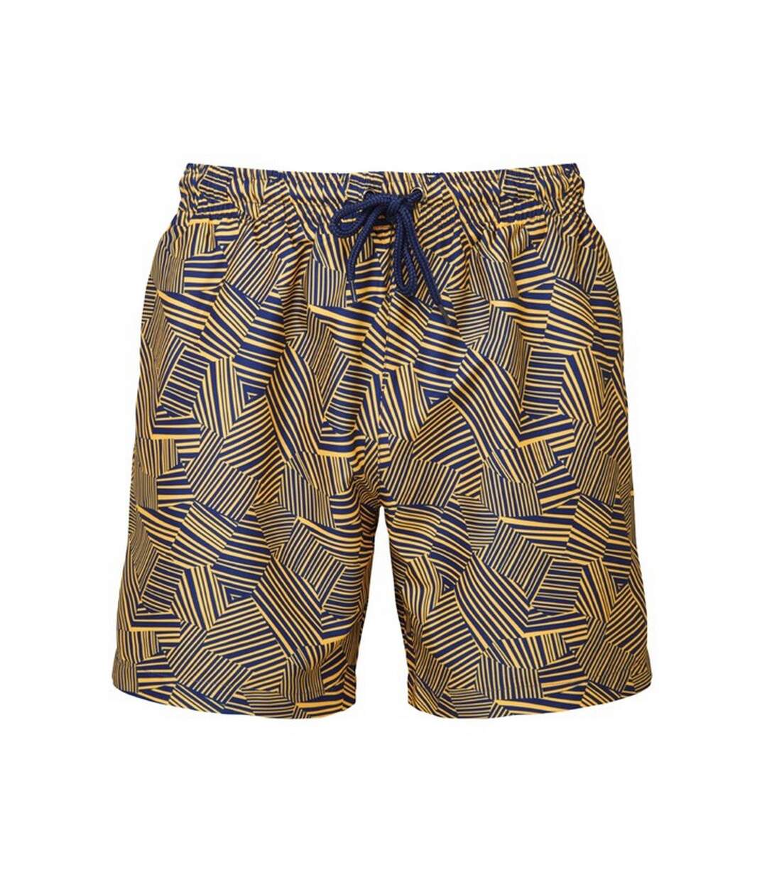 Short de bain homme bleu marine / moutarde Wombat