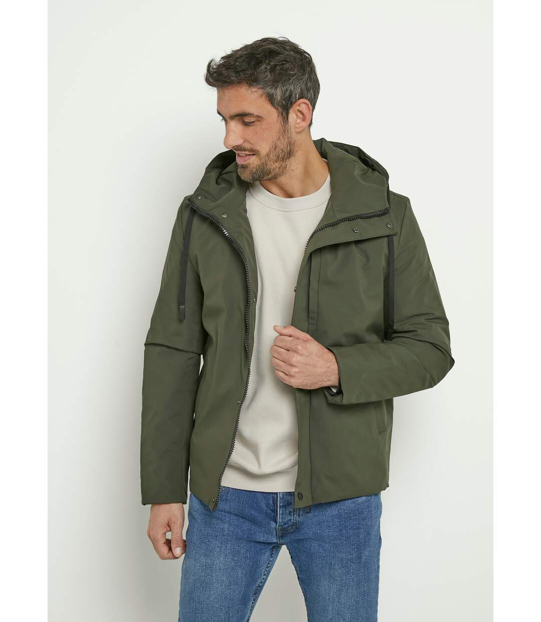 Veste déperlante chaude à capuche-1