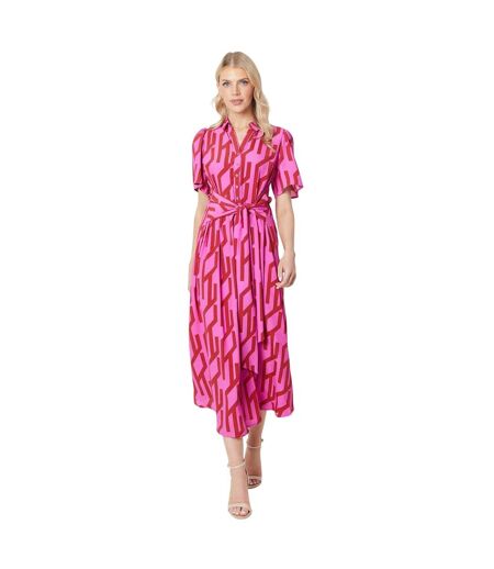 Robe mi-longue femme rose Principles