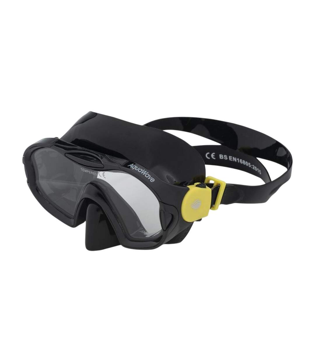 Masque De Plongée Naale Enfant Noir Jaune Aquawave-1