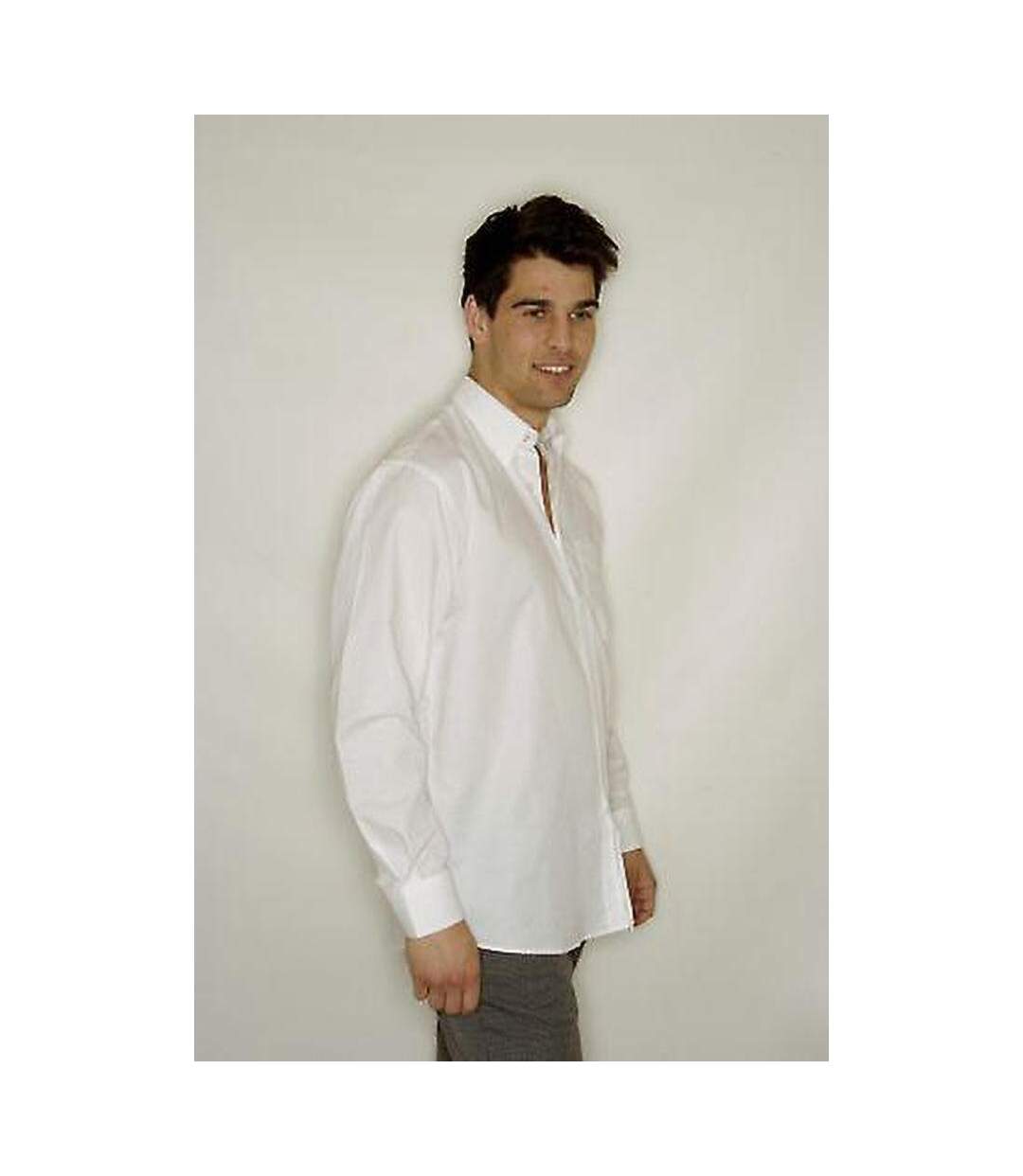 Chemise Manches Longues Homme Blanc Russell-4