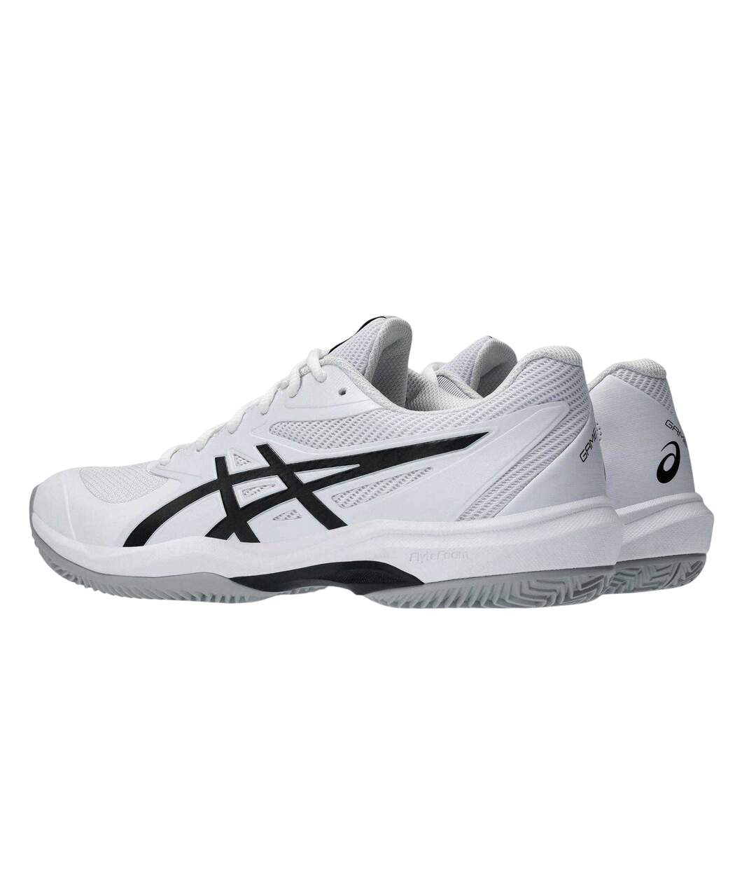 Mens Ff Clay/oc Tennis Shoes White Black Asics-2