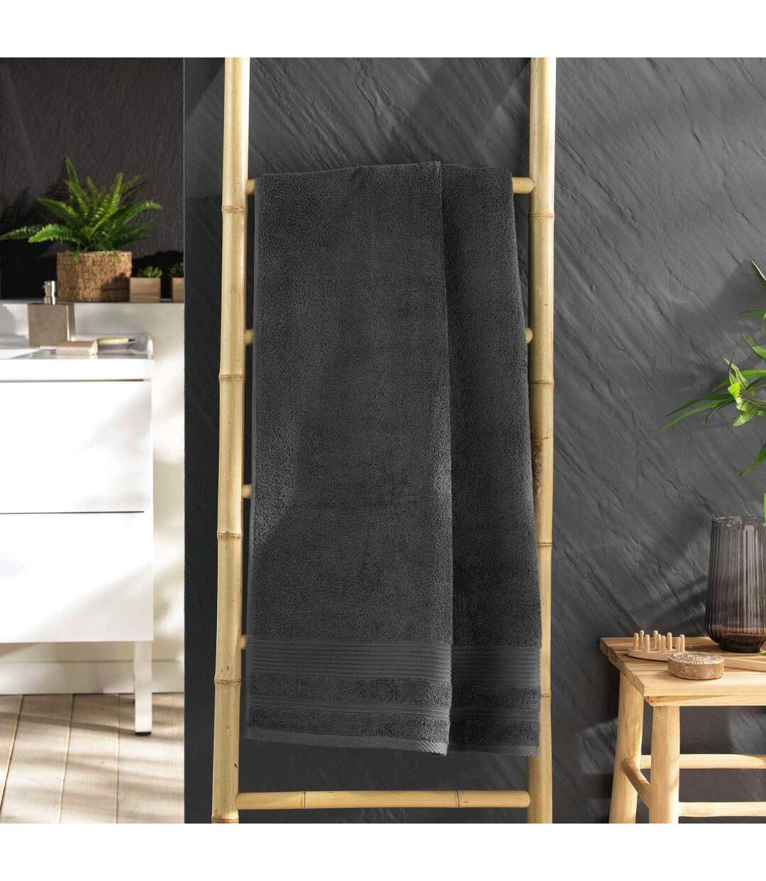 Drap de Douche Tendresse 70x130cm Anthracite-3
