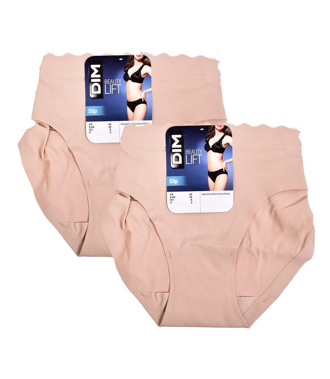 Culottes Femme DIM Confort Qualité supérieure Pack de 2 Culottes BEAUTY LIFT DIM-2