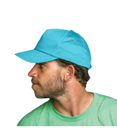 Boston 5 Panel Polycotton Baseball Cap Aqua Result Headwear