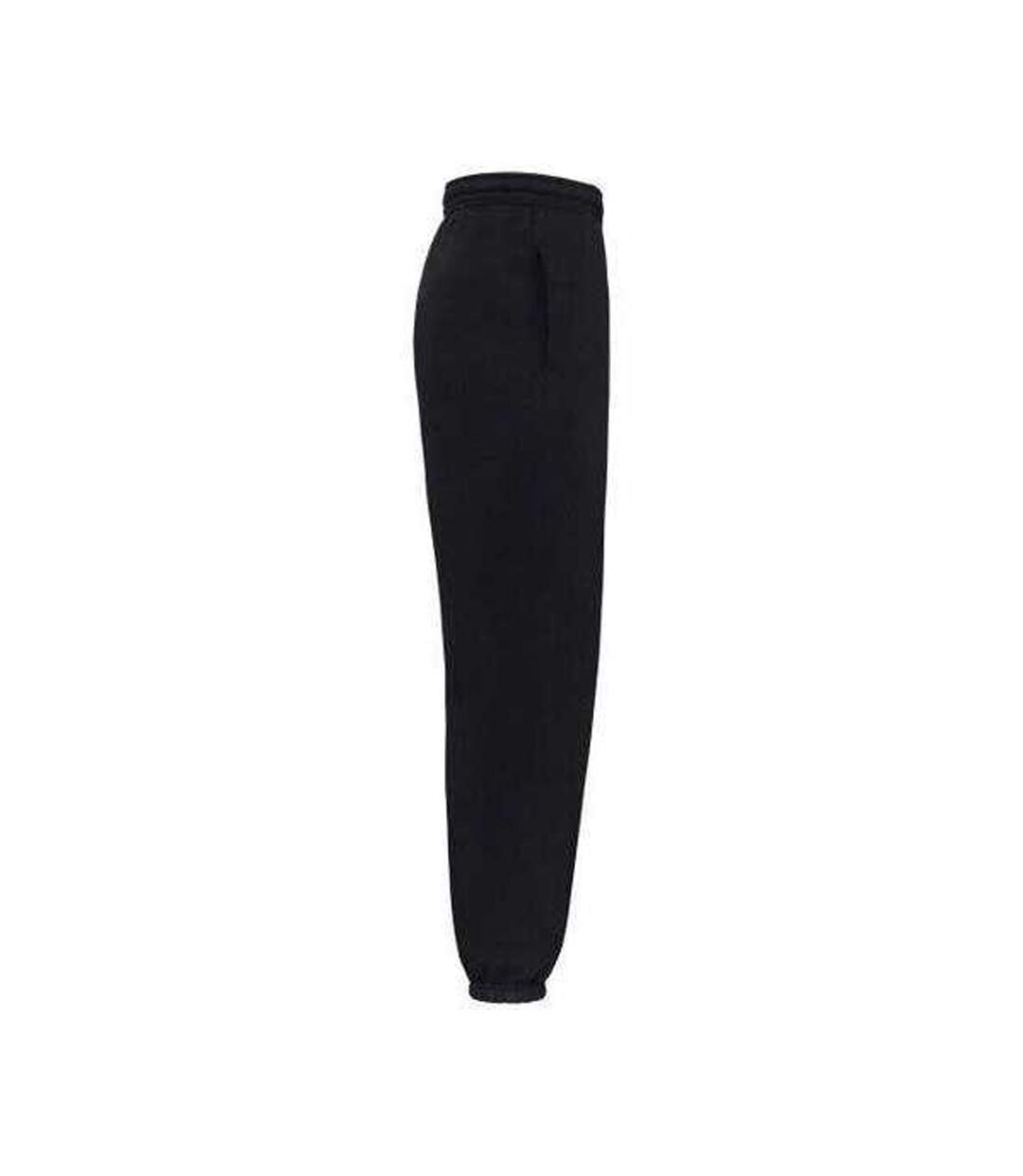 Pantalon De Jogging Uni À Taille Et Chevilles Élastiquées Iconic Premium Adulte Noir Fruit Of The Loom-3