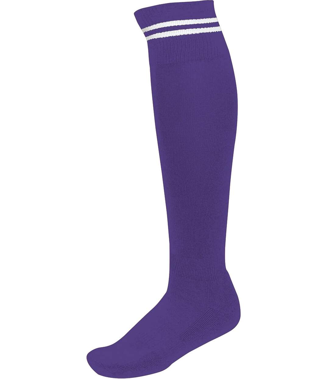 chaussettes sport - PA015 - violet rayure blanche-2