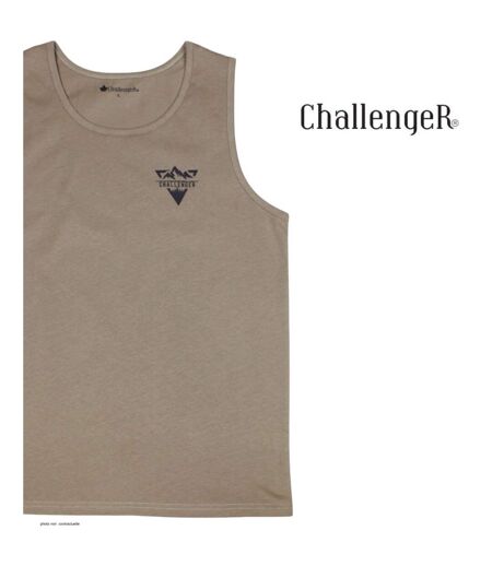 Débardeur homme Challenger SOLEIL taupe — Confort pur coton jersey peigné