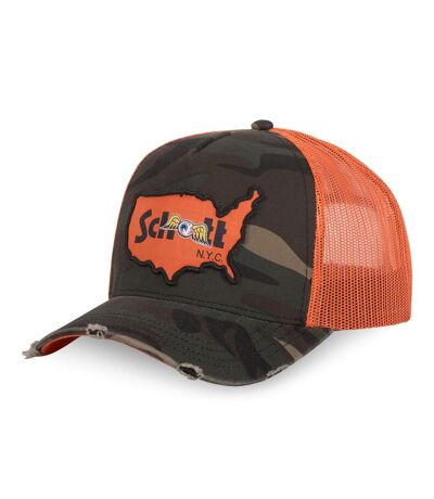 Casquette baseball avec filet avec badge camouflage Schott Army Vondutch