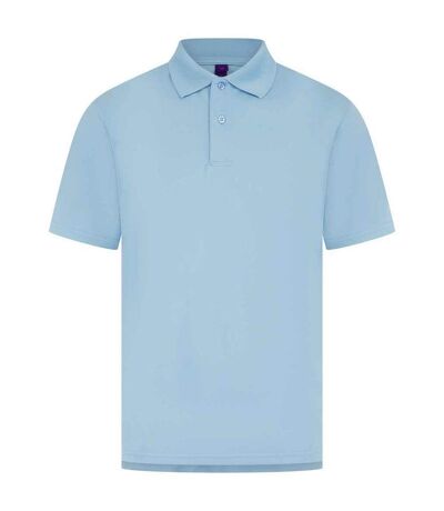 Mens pique polo shirt light blue Henbury