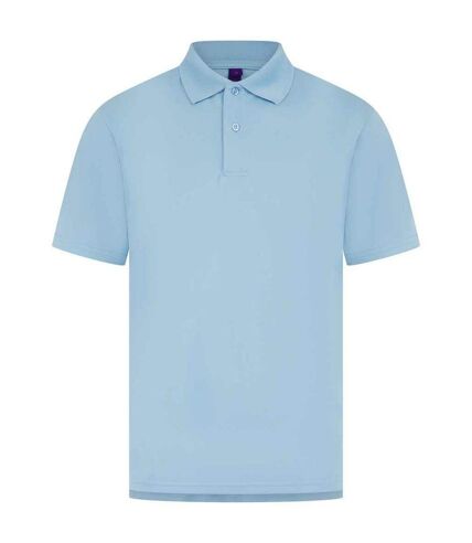 Mens pique polo shirt light blue Henbury