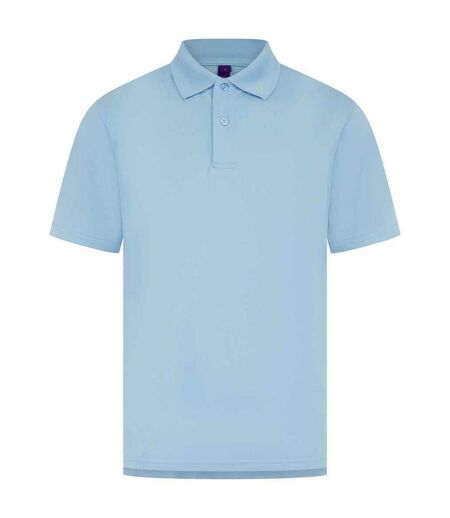 Mens pique polo shirt light blue Henbury