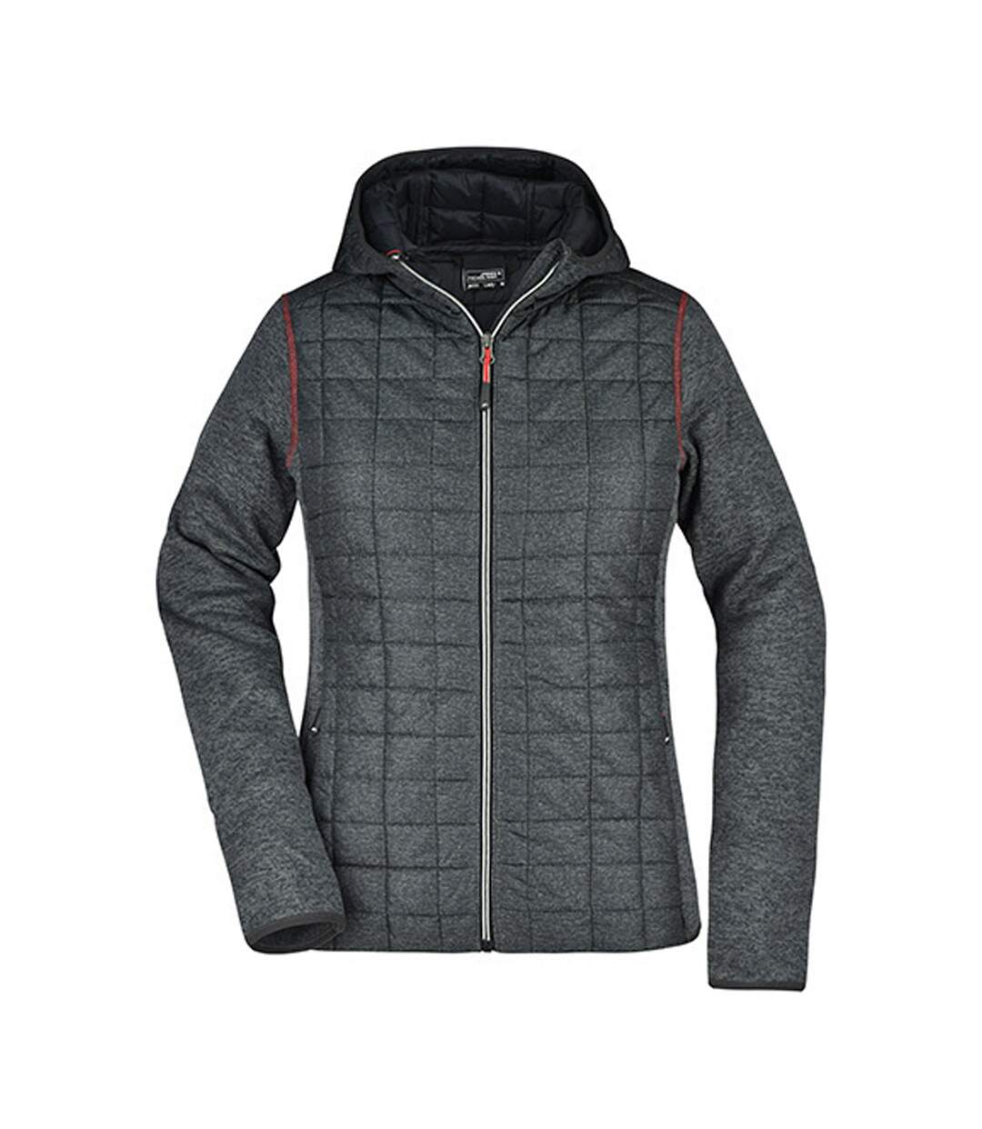Veste Hybride Femme Gris Chiné Anthracite Chiné James And Nicholson-1