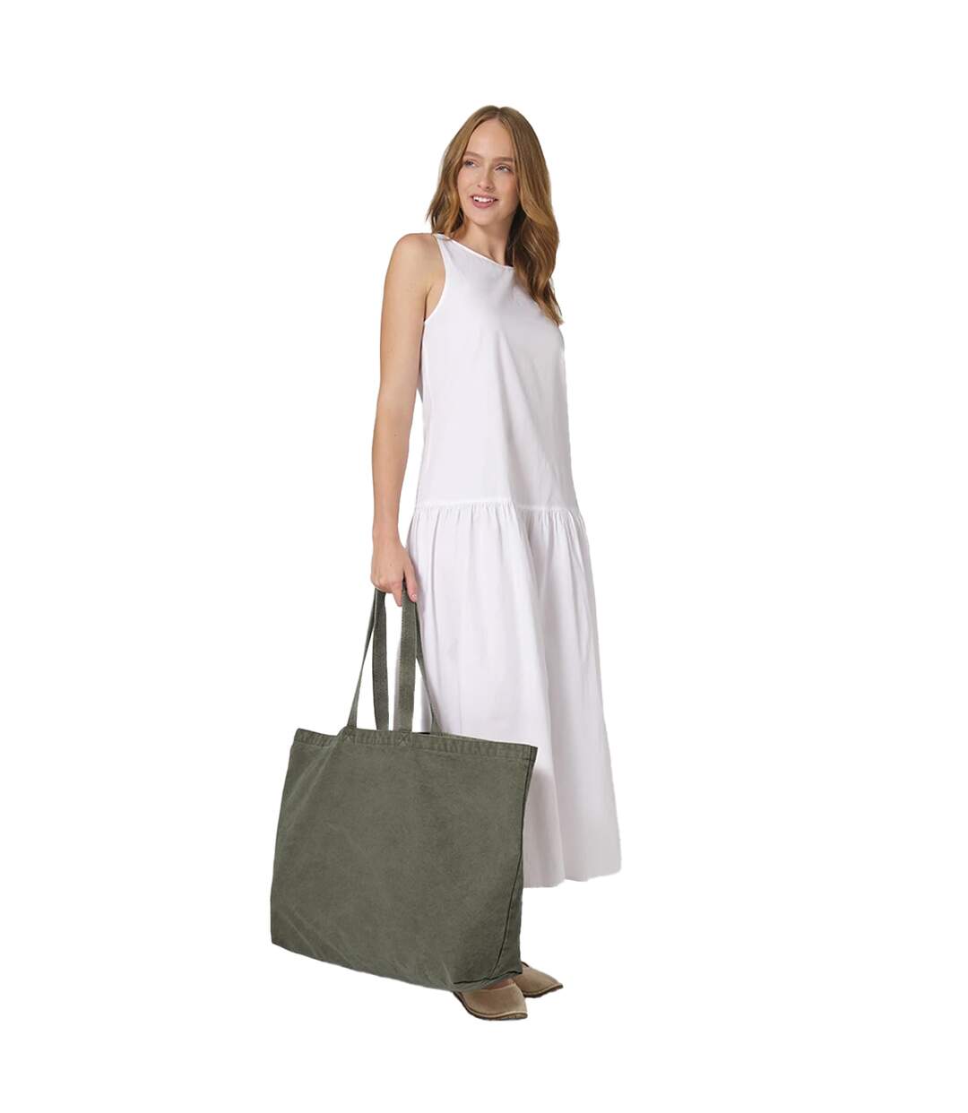 Tote Bag Taille Unique Vieux Vert Kaki Westford Mill-4