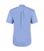 Mens oxford short-sleeved formal shirt mid blue Kustom Kit