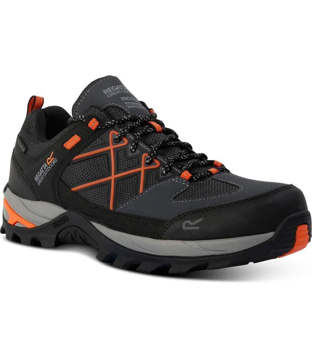 Chaussures De Marche Samaris Homme Granite Orange Flamboyant Regatta-1