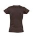 Womens/ladies Imperial T-shirt Chocolate SOLS-2