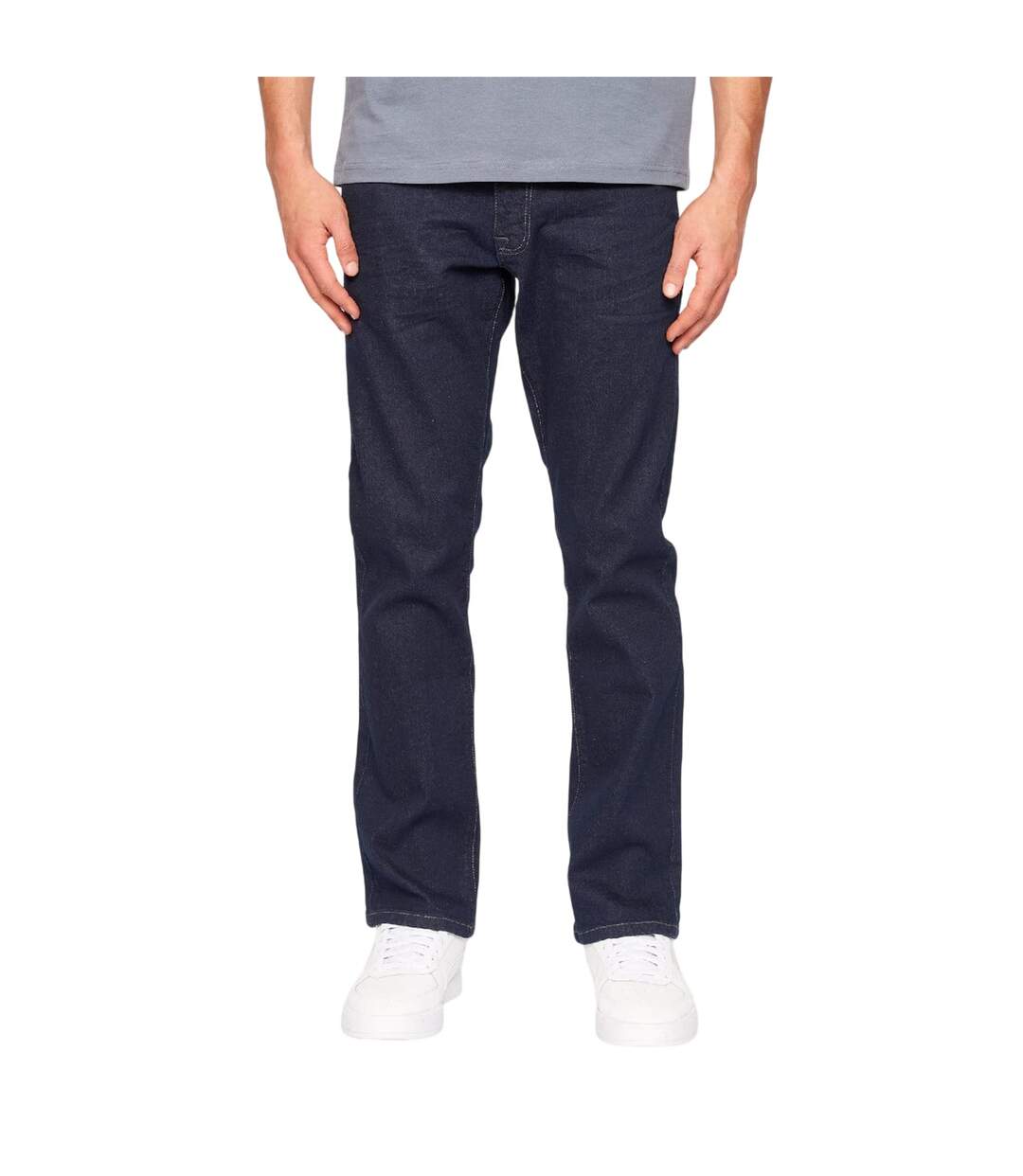 Jean Motif/style Couture Brute Homme Bleu Crosshatch-2