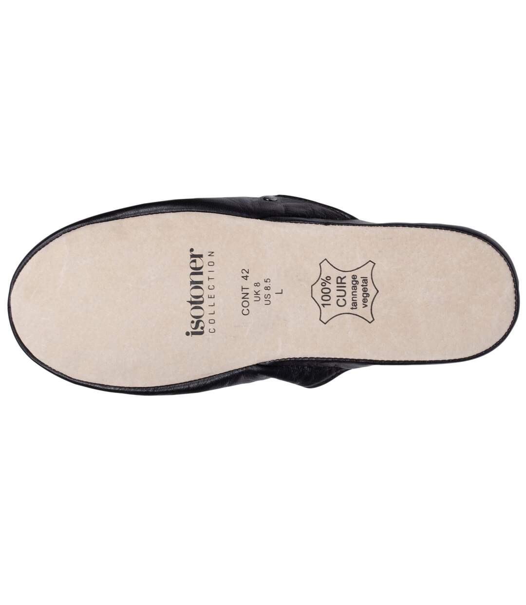 Isotoner Chaussons Mules homme ultra confortables et léger en cuir