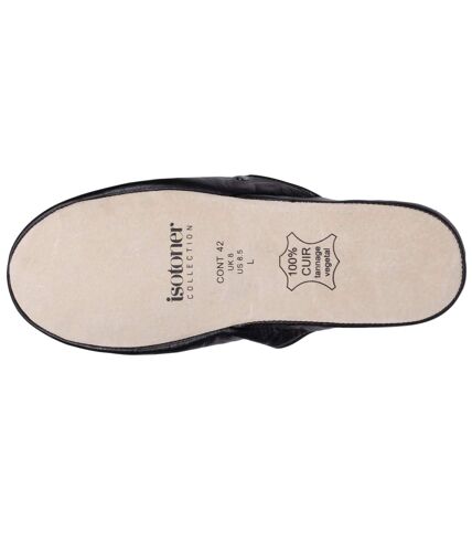 Isotoner Chaussons Mules homme ultra confortables et léger en cuir