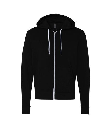 Adults unisex full zip hoodie black Bella + Canvas