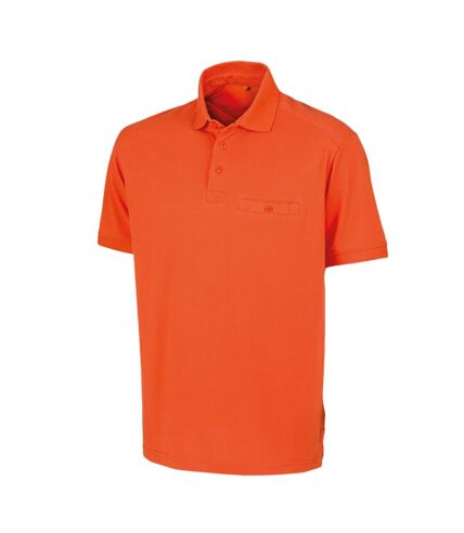 Result Mens Work-Guard Apex Short Sleeve Polo Shirt (Orange)