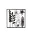 Décoration Murale en Métal Feuillu 40cm Noir-1