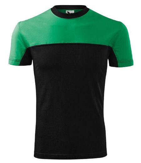 T-shirt fashion manches courtes bicolore - Unisexe - MF109 - vert