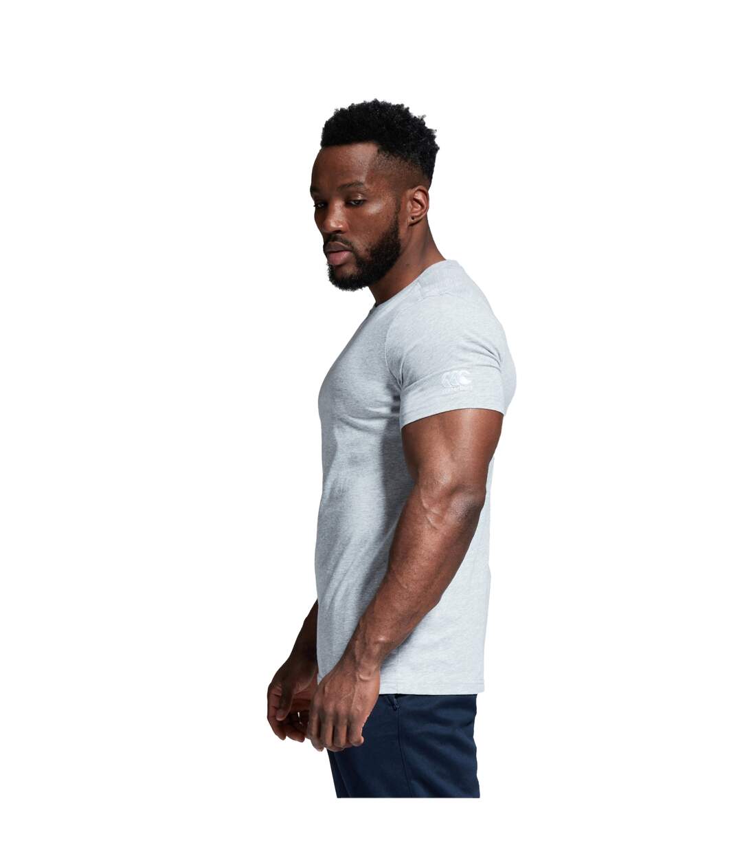 Mens Club Plain T-shirt Classic Marl Canterbury-4