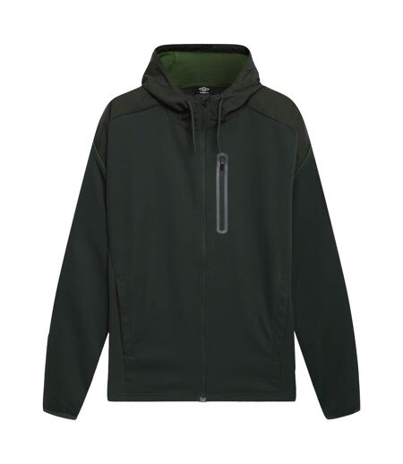 Mens pro training full zip hoodie deep forest/cactus Umbro