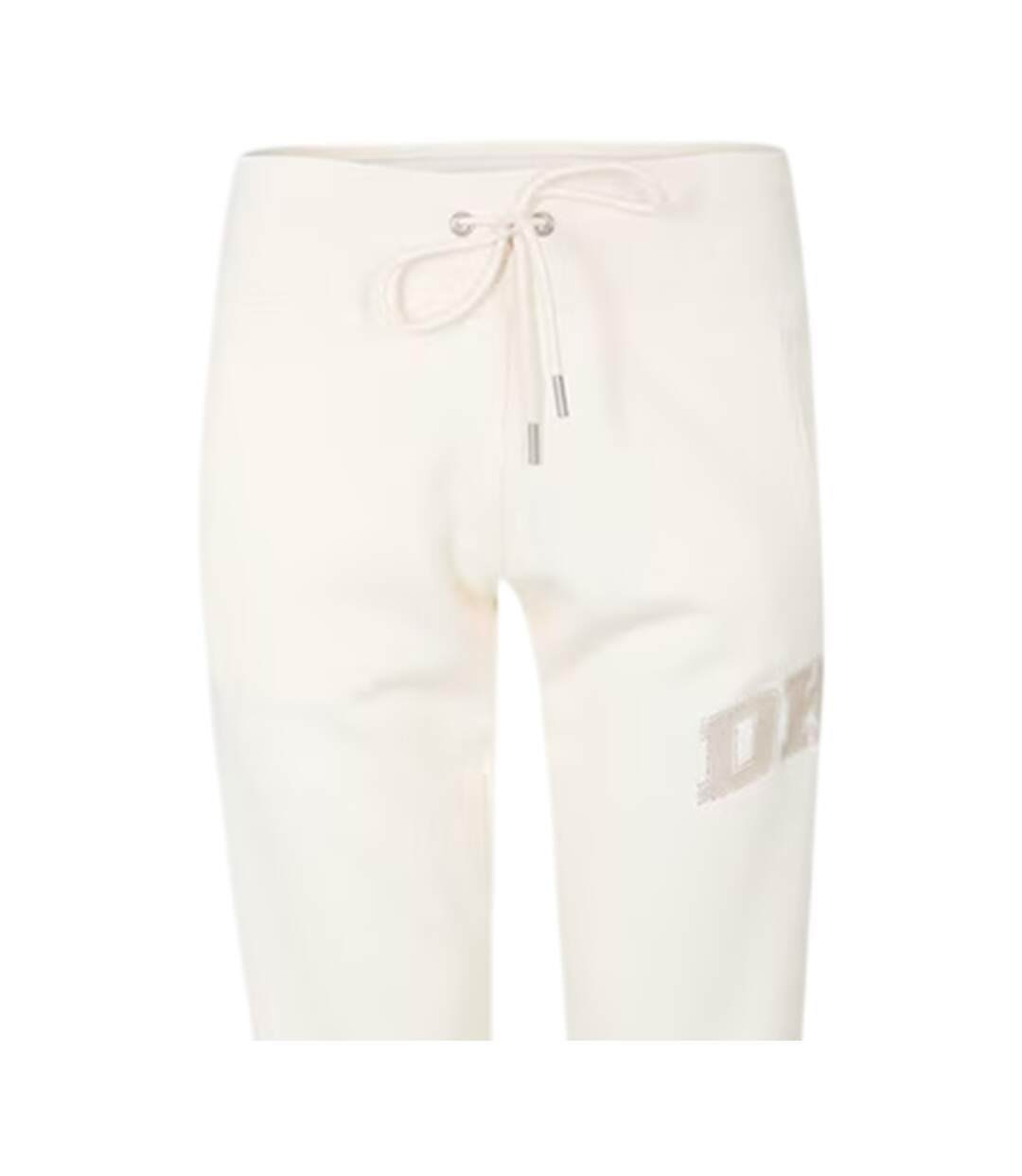 Womens/ladies Logo Ribbed Cuff Joggers Pebble DKNY-3