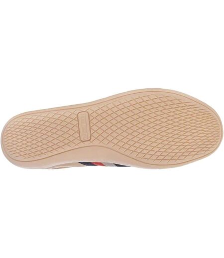 Mens Canvas Boat Shoes Off White Beige Lambretta