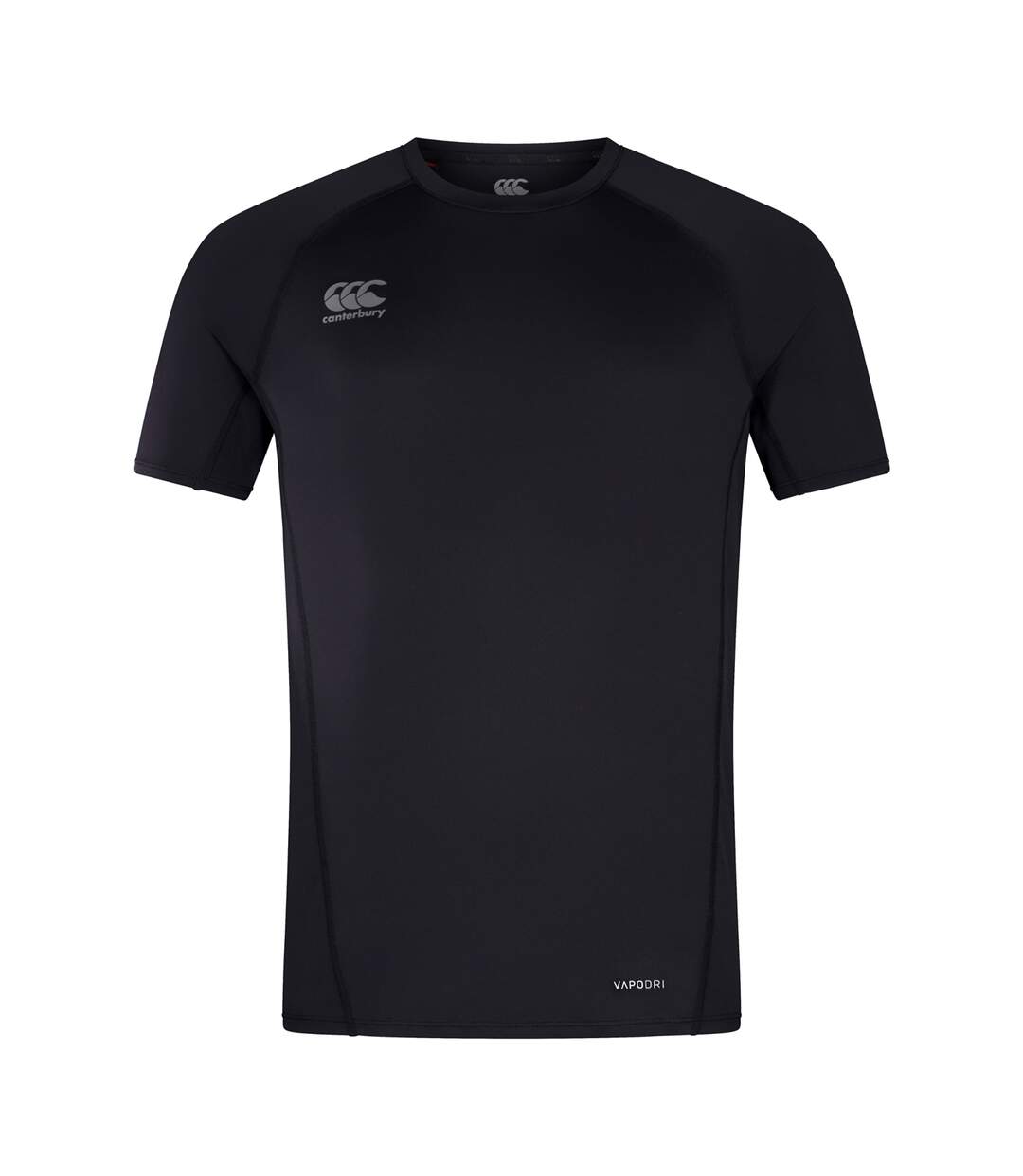 Mens Small Logo Super Light T-shirt Black Gunmetal Grey Canterbury-1