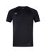 Mens Small Logo Super Light T-shirt Black Gunmetal Grey Canterbury-1
