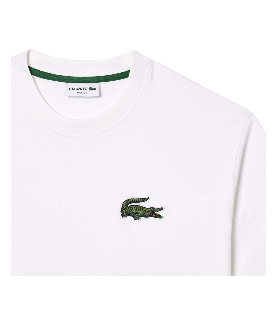 T-shirt Motif/style Logo Brodé Adulte Blanc Lacoste-3